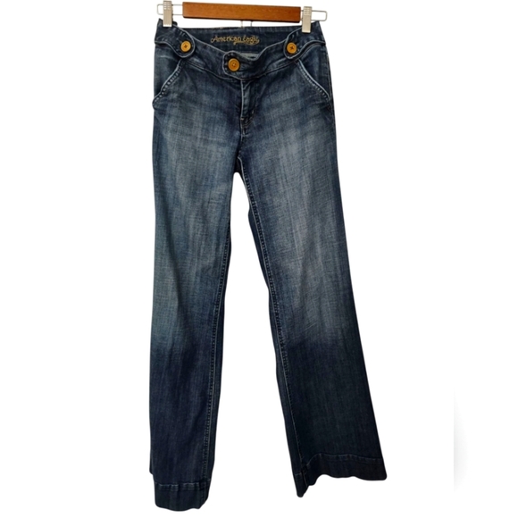 American Eagle Outfitters Blue Flare & Wide Leg Jeans 6 L - Picture 1 of 3